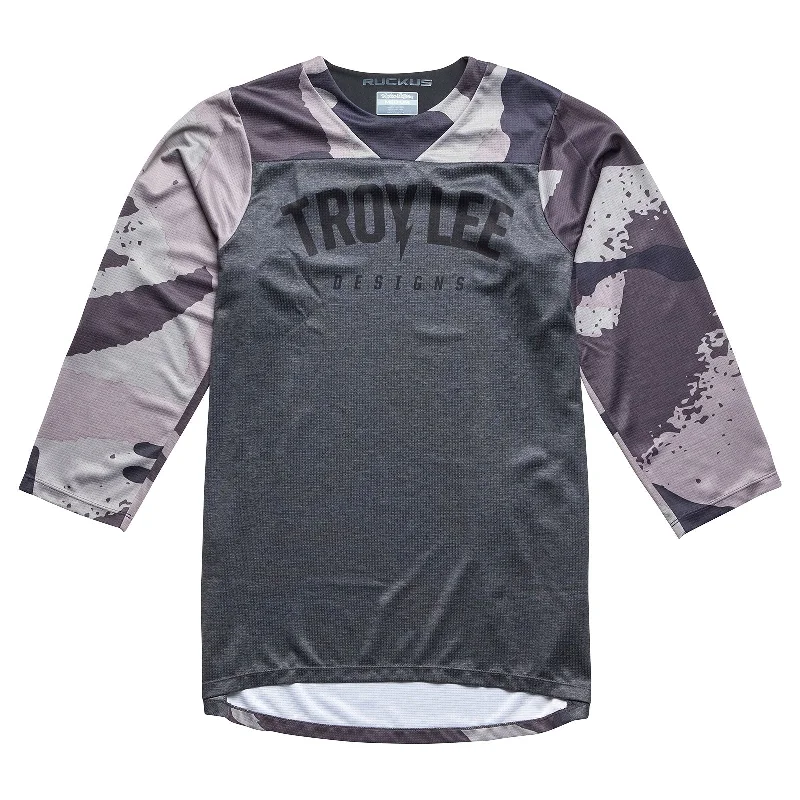 Men Jerseys with UV - Protection for Outdoor SportsRuckus 3/4 Jersey Camber Camo Black Heather