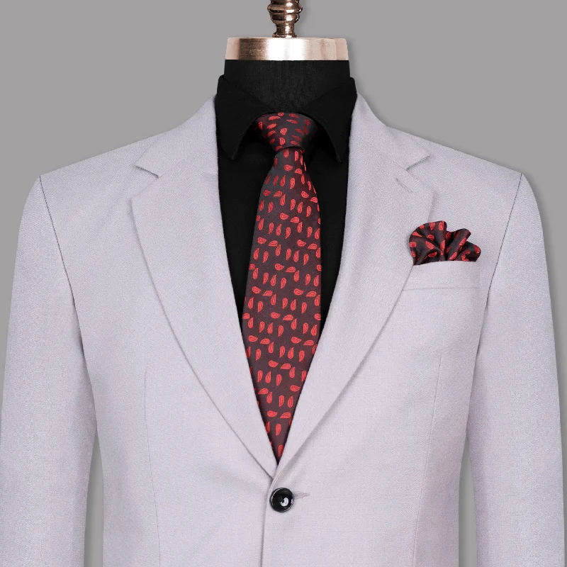 Men Blazers with Padded Shoulders for a Structured SilhouetteSpun Pearl Wool Rich Blazer