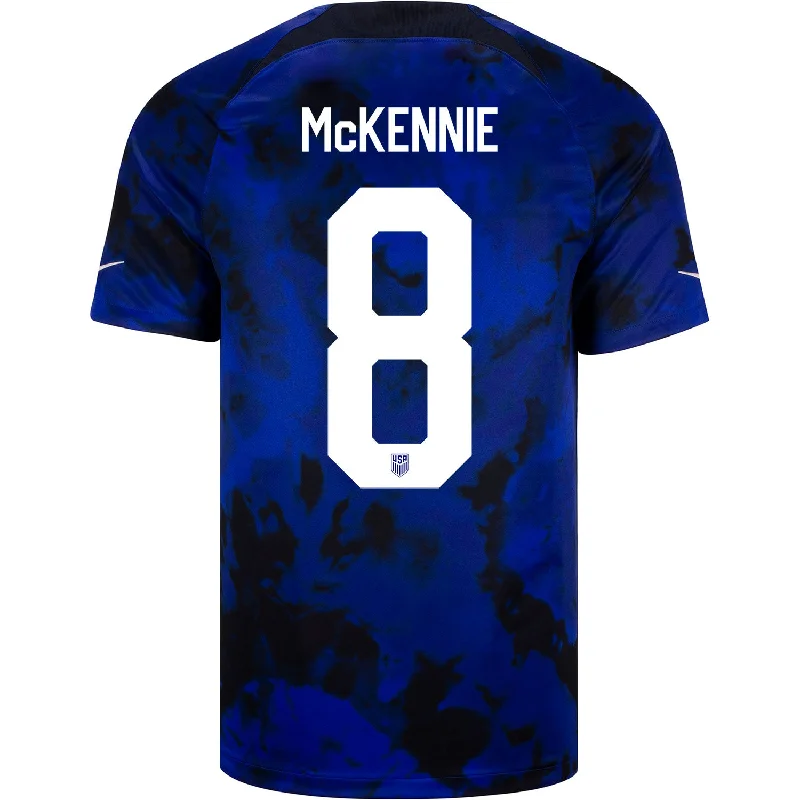 Men Jerseys with Adjustable V - Necklines for a Custom FitMen's Nike 2022 USMNT McKennie 8 Away Jersey