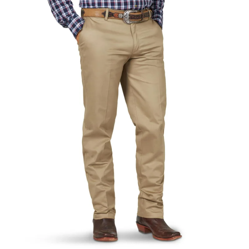 Men's Low - Rise Jeans in a Light Wash for a Casual and Youthful LookWrangler Riata Khaki Pants