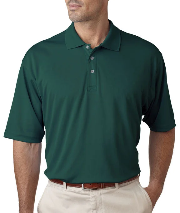 Men Sports Polo with Ribbed Collars and Cuffs for a Secure Fit8405 - UltraClub Mens Cool & Dry Sport Polo Shirt | Forest Green