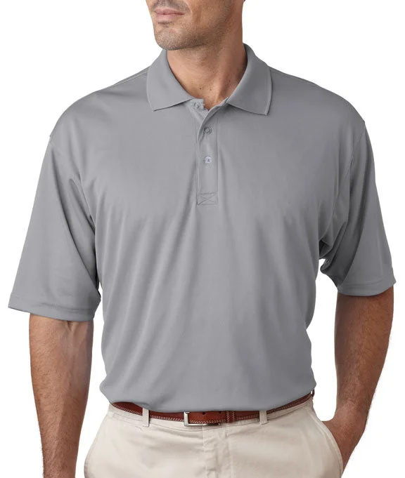 Men Sports Polo with Three - Button Plackets for Easy Ventilation8405 - UltraClub Mens Cool & Dry Sport Polo Shirt | Grey