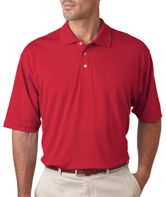 Men Sports Polo with Embroidered Logos of Sports Brands8405 - UltraClub Mens Cool & Dry Sport Polo Shirt | Red