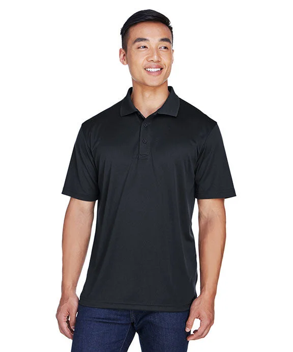 Men Sports Polo with Stretch8405T - UltraClub Mens Tall Cool & Dry Sport Polo Shirt | Black