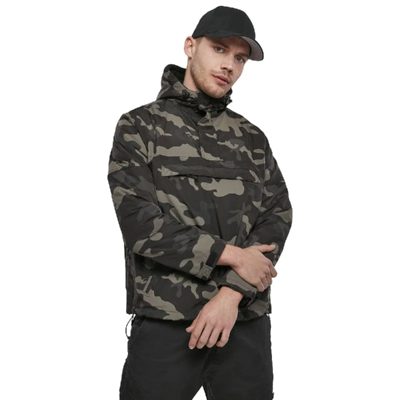 Anti - Pilling Men Fleece with a Smooth Outer LayerBrandit Windbreaker Jacket Dark Camo