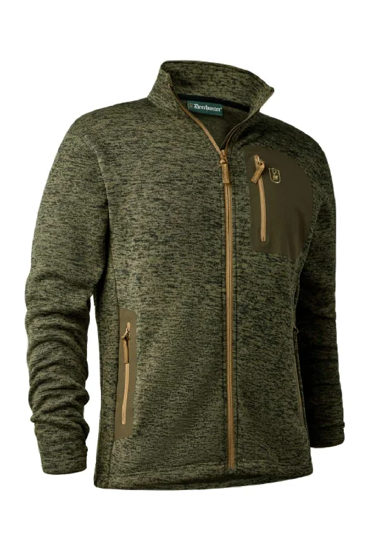 Anti - Pilling Men Fleece with a Smooth Outer LayerDeerhunter Sarek Knitted Jacket