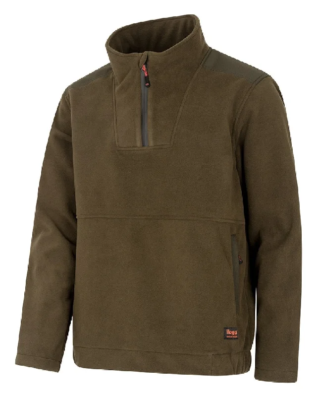 Men Fleece with Stretch Fabric for Freedom of MovementHoggs of Fife Green King II 1/4 Zip Bonded Fleece