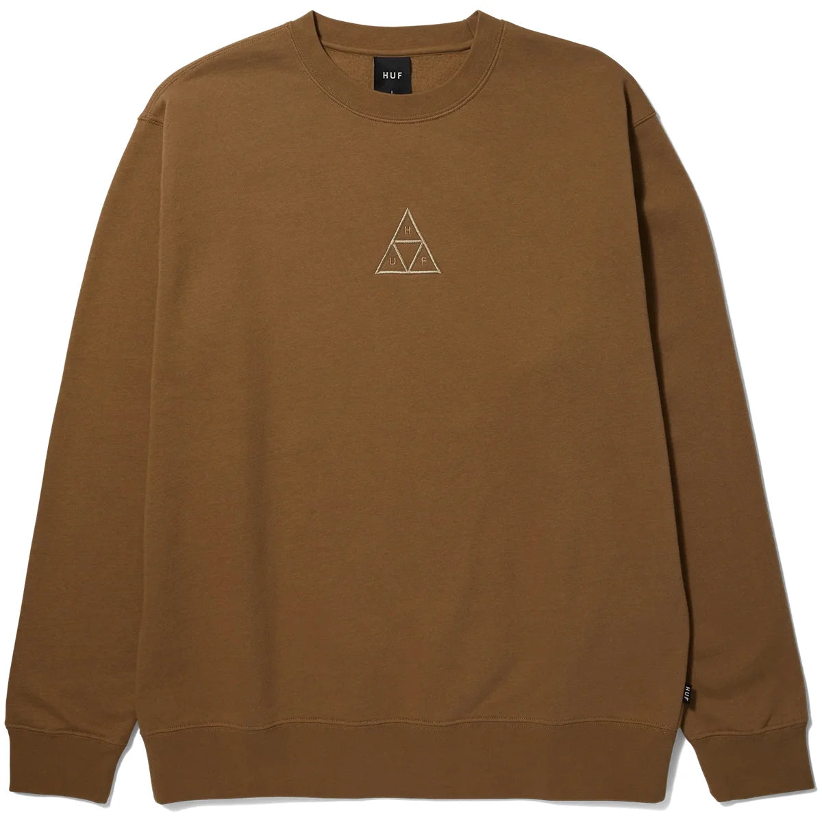 Men Fleece with Raglan Sleeves for a Comfortable FitHUF Set Triple Triangle Crewneck Sweater Camel