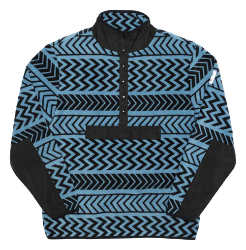 Men Fleece with Pockets Lined with Fleece for Extra WarmthAUTUMN Orb Half Snap Fleece Chevron