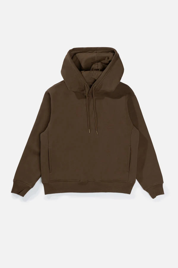 Men Fleece with Elastic Cuffs and Hem for a Snug FitRHYTHM Classic Fleece Pullover Hoodie Chocolate