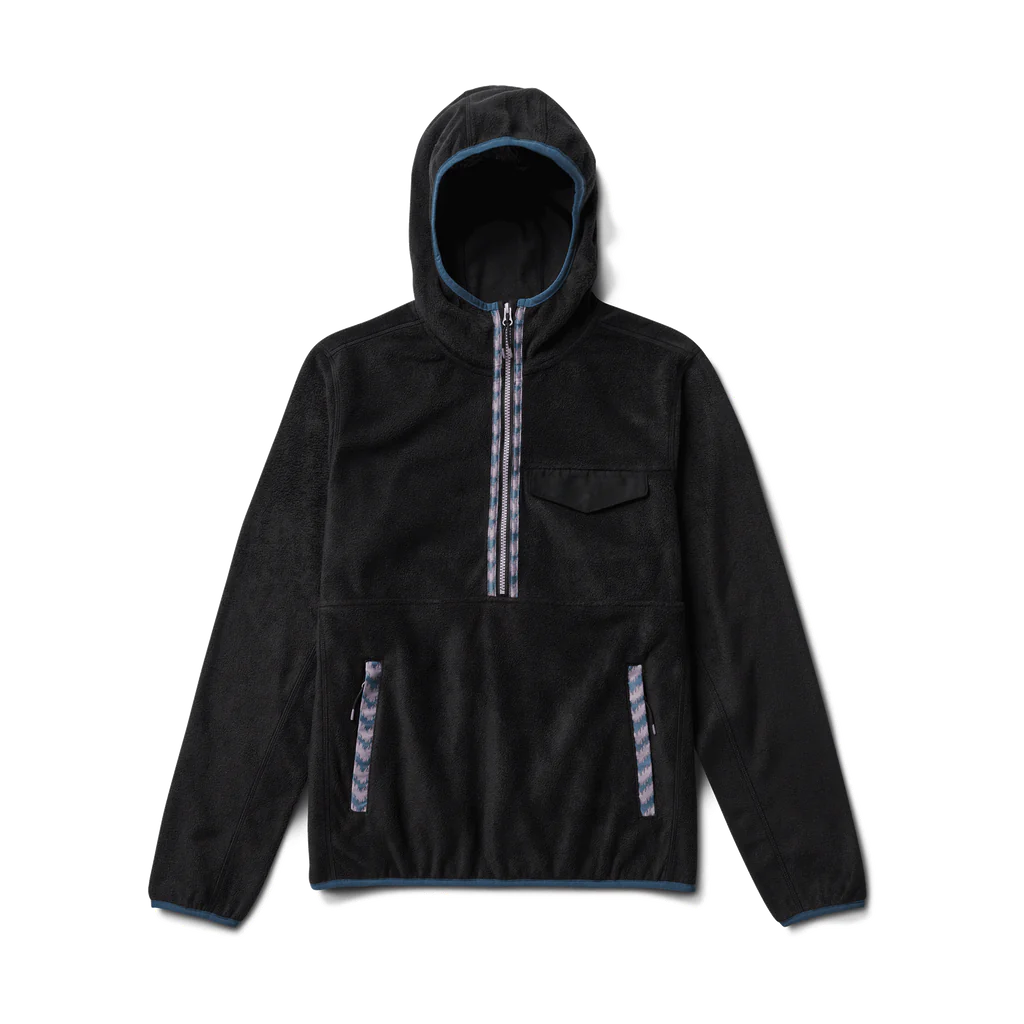 Men Fleece with Contrast Stitching for a Stylish LookROARK Barra Scrambler Pullover Hoodie Black