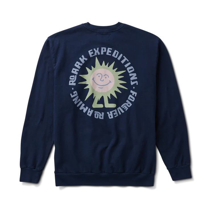 Men Fleece with Reflective Stripes for Nighttime VisibilityROARK Roark Expeditions Crew Nannai Blue