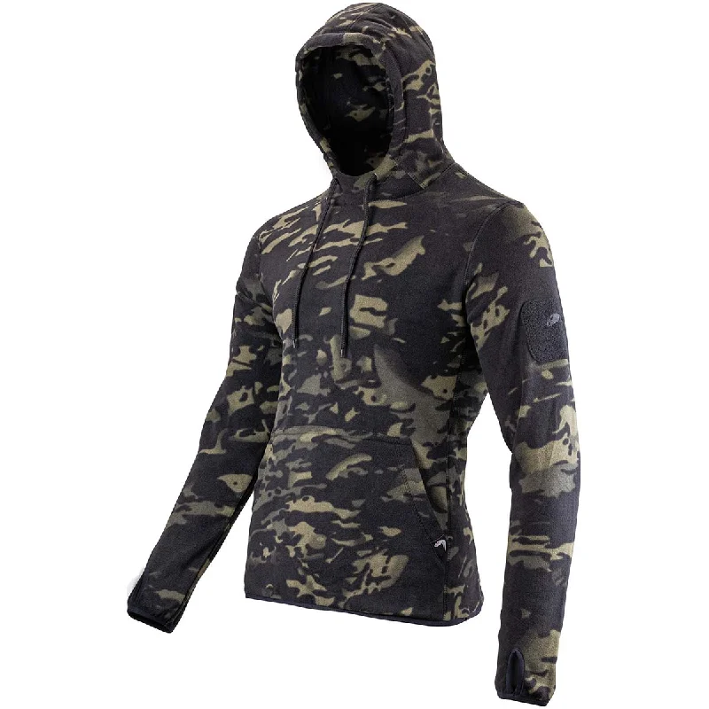 Men Fleece with Thumbholes to Keep Hands WarmViper Tactical Fleece Hoodie VCam Black