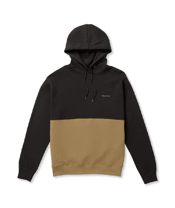 Full - Zip Men Fleece with Kangaroo Pockets for Hand WarmthVOLCOM Divided Pullover Hoodie Sand Brown