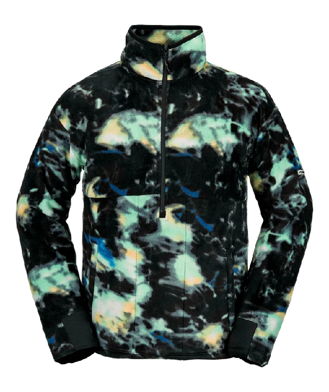 Men Fleece with Moisture - Wicking Properties for Active UseVOLCOM Polar Fleece Mock 1/2 Zip Pullover Black Spritz