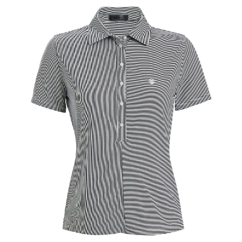 Men Sports Polo with Three - Button Plackets for Easy VentilationGfore Mixed Feeder Stripe Tech Jersey Golf Polo 2023 Women