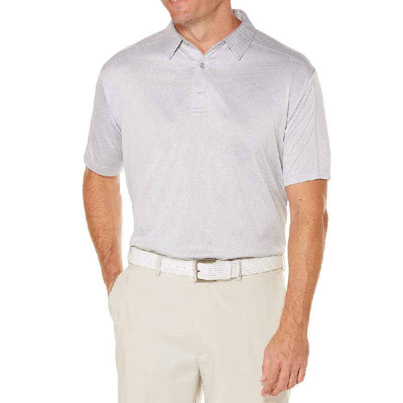 Men Sports Polo with Ribbed Collars and Cuffs for a Secure FitCallaway Opti Dri Denim Jacquarded Golf Polo (Big and Tall)