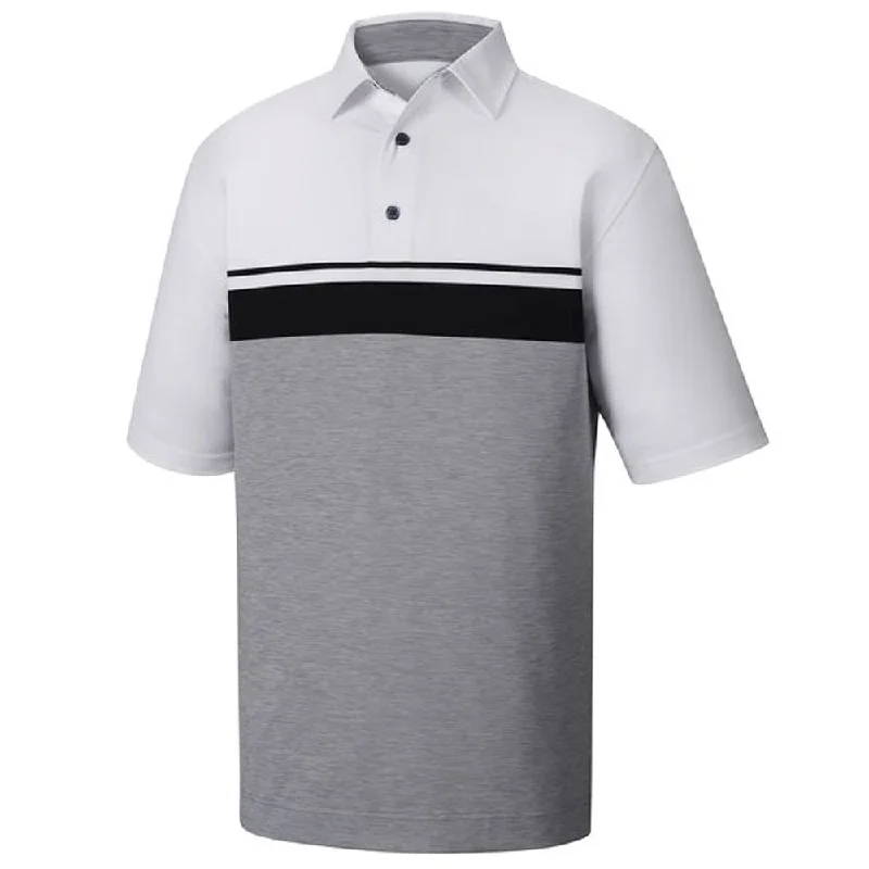 Men Sports Polo with Ribbed Collars and Cuffs for a Secure FitFootJoy ProDry Performance Color Block Space Dye Golf Polo 2019