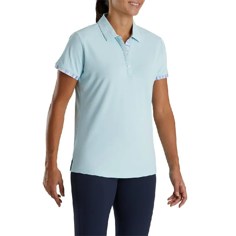 Men Sports Polo with StretchFootJoy Shortsleeve Watercolor Trim Golf Polo 2022 Women