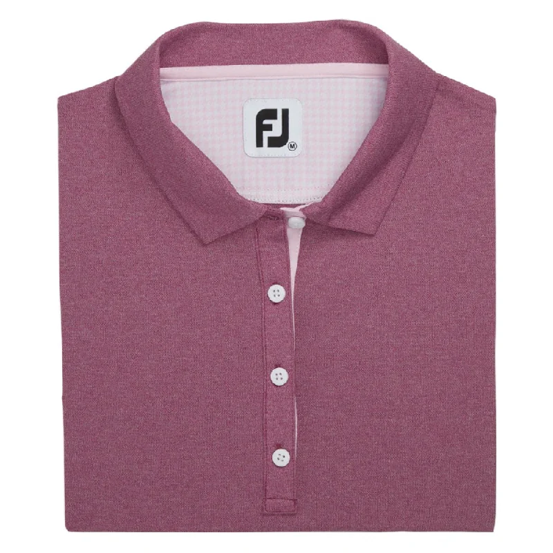 Men Sports Polo with Ribbed Collars and Cuffs for a Secure FitFootJoy Sleeveless Houndstooth Trim Pique Golf Polo 2022 Women