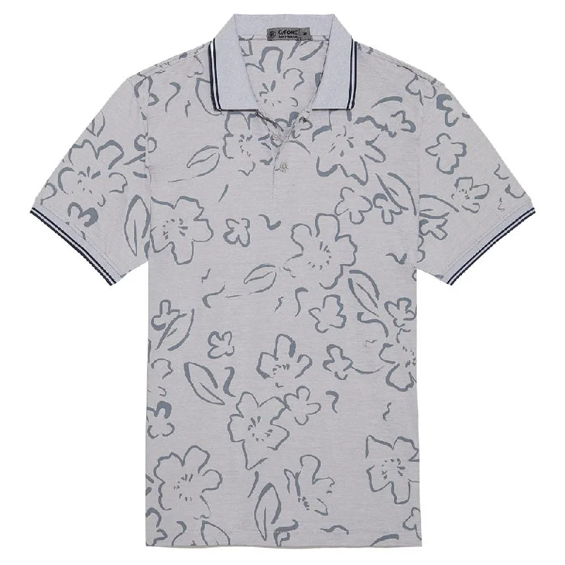 Men Sports Polo with Performance - Grade Moisture - Wicking FabricGfore Floral Watercolour Tech Jersey Golf Polo 2023