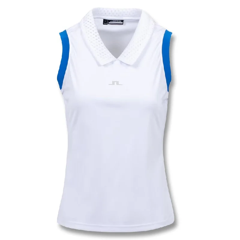 Men Sports Polo with Three - Button Plackets for Easy VentilationJ.Lindeberg Yuri Sleeveless Golf Polo 2022 Women