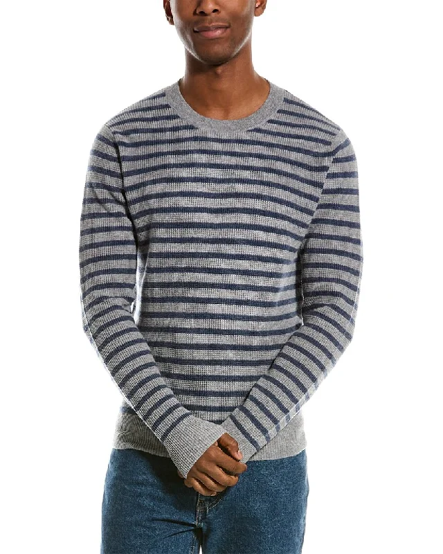 Men Sweaters with Pocket Details for Added FunctionalityKier + J Striped Wool & Cashmere-Blend Sweater