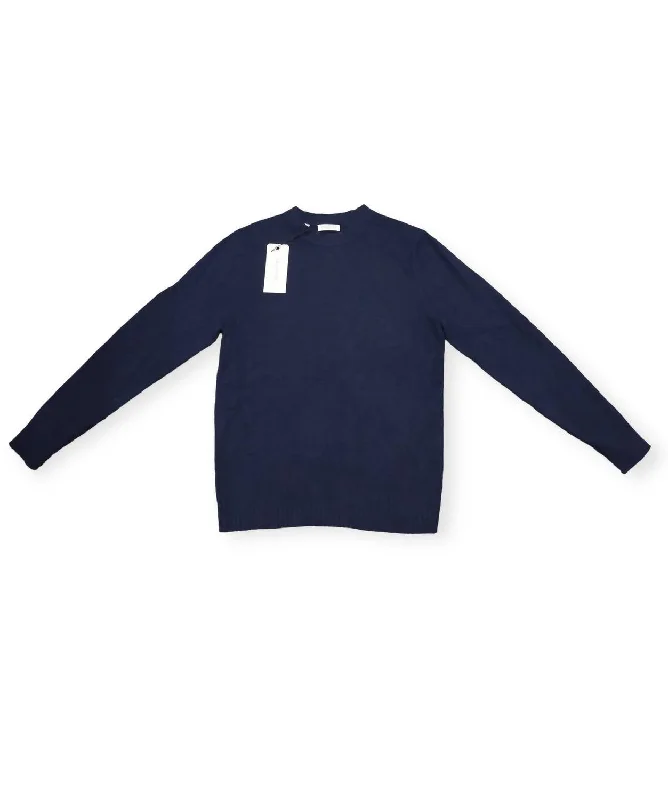 Men Sweaters with Raglan Sleeves for a Comfortable FitMen's Crewneck Sweater Peacoat In Navy