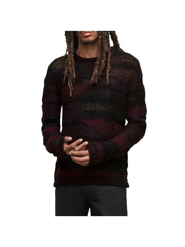 Men Sweaters with Color - Blocked Sections for a Fashion - Forward LookMens Knit Long Sleeve Pullover Sweater