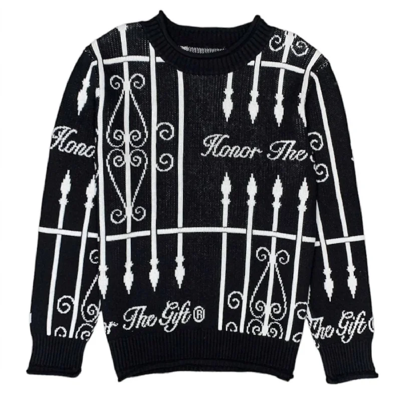 Men Sweaters with High - Low Hemlines for a Modern TwistMen's Neighborhood Sweater In Black