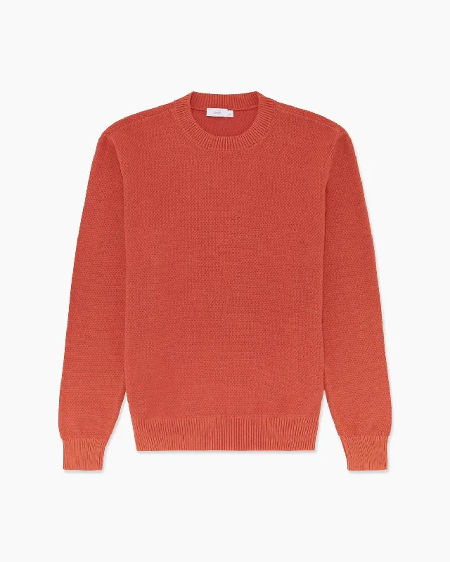 Men Sweaters with Tassel Details for a Bohemian FlairMens Pigment Dye Sweater In Spiced Ginger