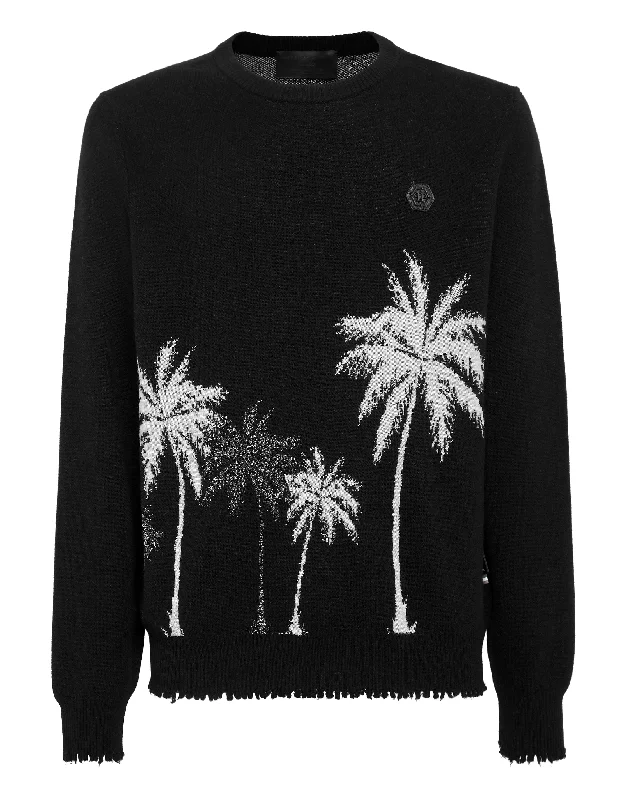 Men Sweaters with Open - Knit Patterns for a Breathable and Stylish OptionMerino Wool Pullover LS Hawaii