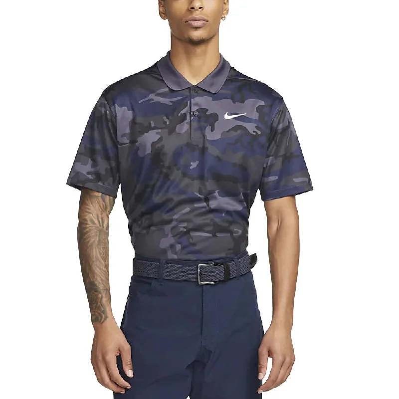 Men Sports Polo with Ribbed Collars and Cuffs for a Secure FitNike Dri-FIT Victory+ Camo Golf Polo 2023