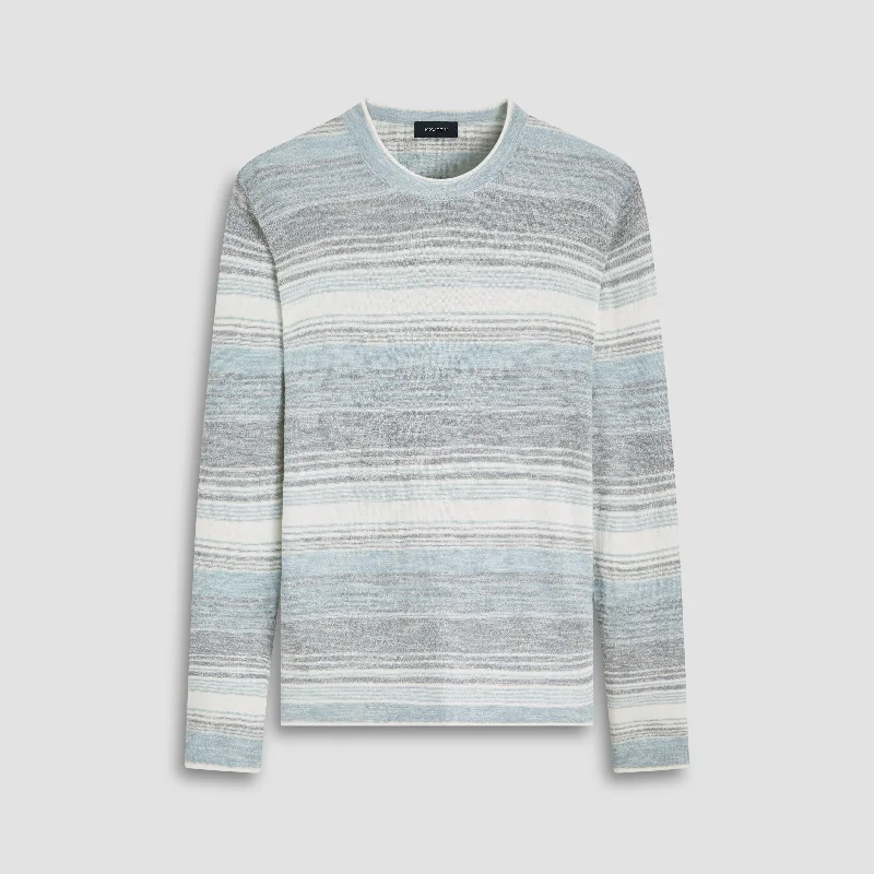 V - Neck Men Sweaters for a Slimming and Stylish LookOmbre Stripe Crew Neck Sweater