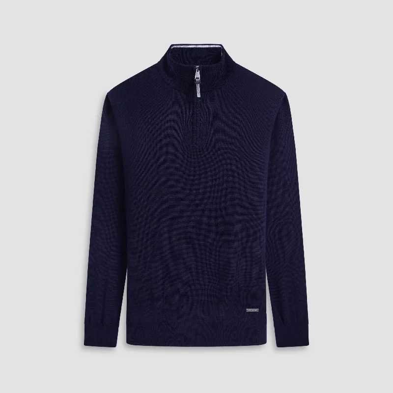 Men Sweaters with Pocket Details for Added FunctionalitySpencer Quarter-Zip Super Merino Sweater