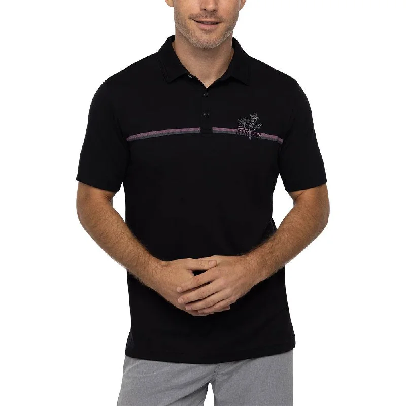 Men Sports Polo with Embroidered Logos of Sports BrandsTravisMathew High Surf Golf Polo 2023