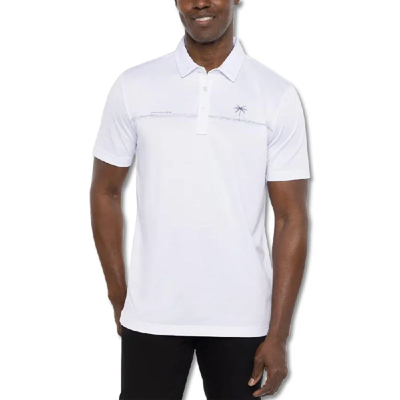 Men Sports Polo with Embroidered Logos of Sports BrandsTravisMathew Luna Sol Golf Polo 2023