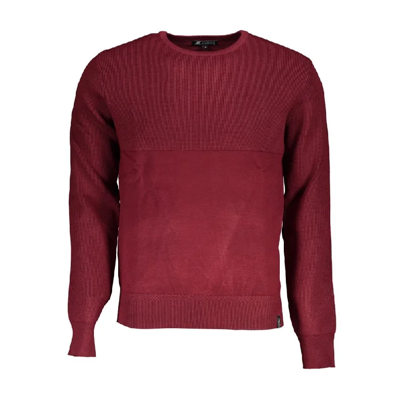 Men Sweaters with Embroidered Details for a Personal TouchU.S. Grand Polo Elegant Crew Neck Contrast Men's Sweater