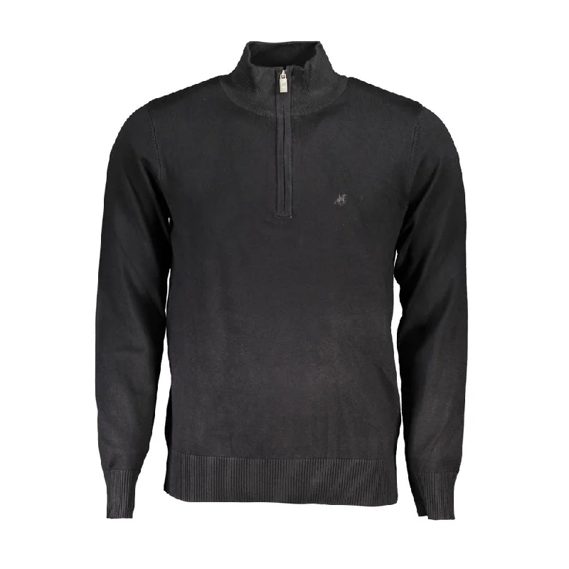 Men Sweaters with Zip - Up Fronts for Easy On - and - OffU.S. Grand Polo Elegant Half Zip Sweater with Embroidery Men's Detail