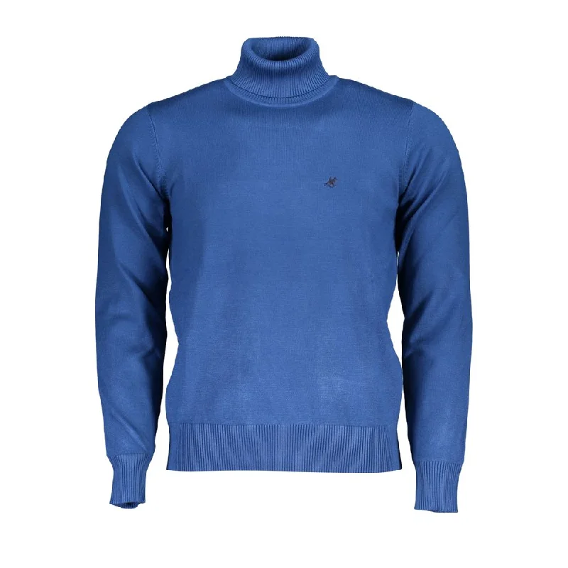 Men Sweaters with Alpaca Wool Blend for a Warm and Sustainable ChoiceU.S. Grand Polo Elegant Turtleneck Sweater with Embroide Men's Logo