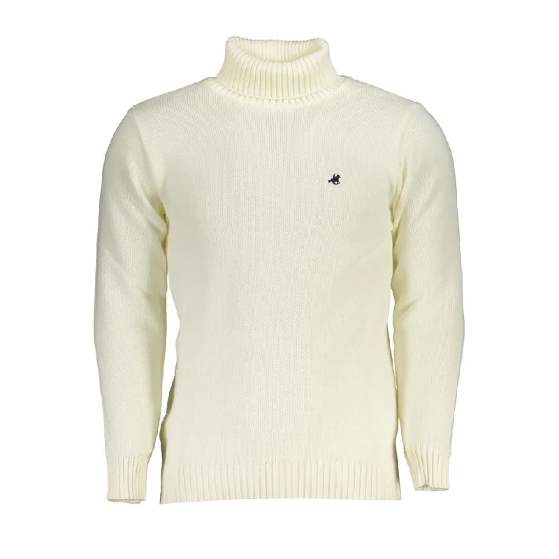 Men Sweaters with Striped Patterns for a Classic and Timeless LookU.S. Grand Polo Elegant Turtleneck Sweater with Embroide Men's Logo