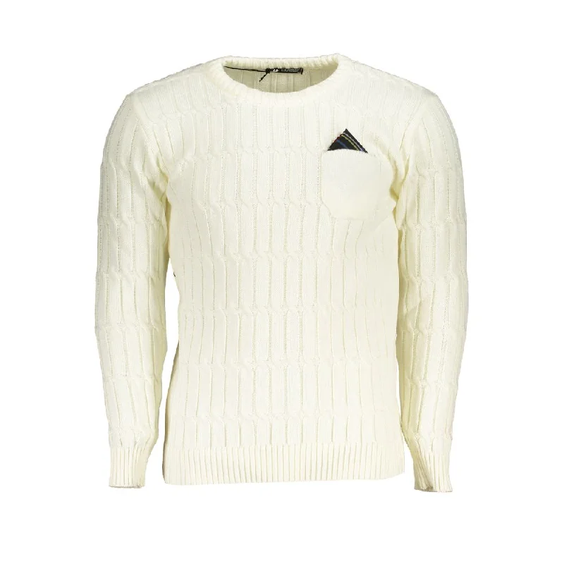 V - Neck Men Sweaters for a Slimming and Stylish LookU.S. Grand Polo Elegant Twisted Crew Neck Sweater in Men's