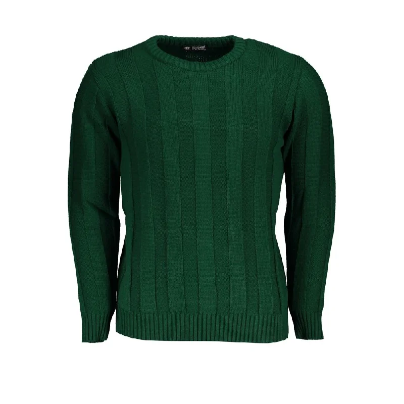 Men Sweaters with Ribbed Cuffs and Hem for a Snug FitU.S. Grand Polo  Fabric Men's Sweater