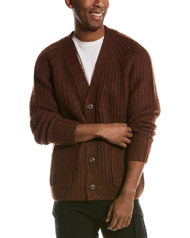 Men Sweaters with Alpaca Wool Blend for a Warm and Sustainable ChoiceVince Alpaca & Wool-Blend V-Neck Cardigan