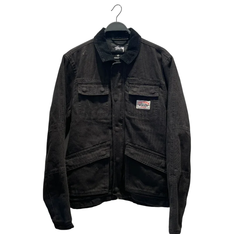 Double - Breasted Men Jackets for a Sophisticated AppearanceSTUSSY/Jacket/M/Black/Cotton/