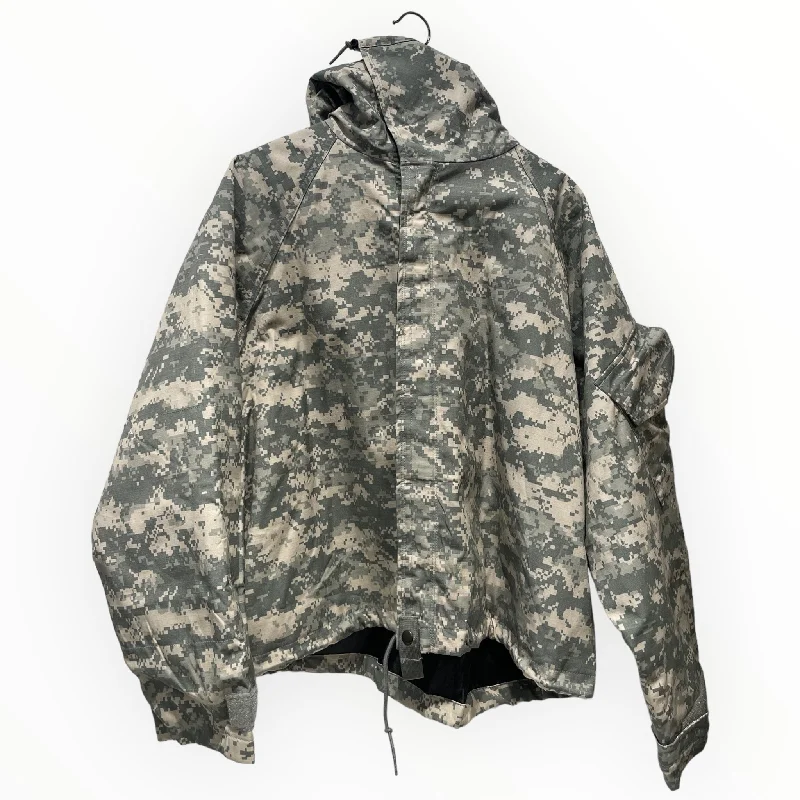 Zip - Up Men Jackets with Multiple Pockets for FunctionalityMILITARY/Jacket/Acrylic/GRN/Camouflage/