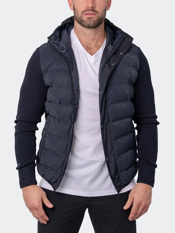 Slim - Fit Men Jackets to Enhance Your PhysiqueJacket KnitSleeves Blue