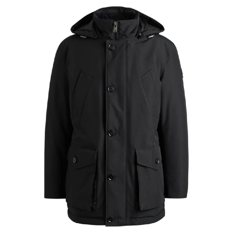 Puffer Men Jackets with Down - Filled Insulation for Extreme ColdRegular-fit parka in water-repellent ottoman fabric