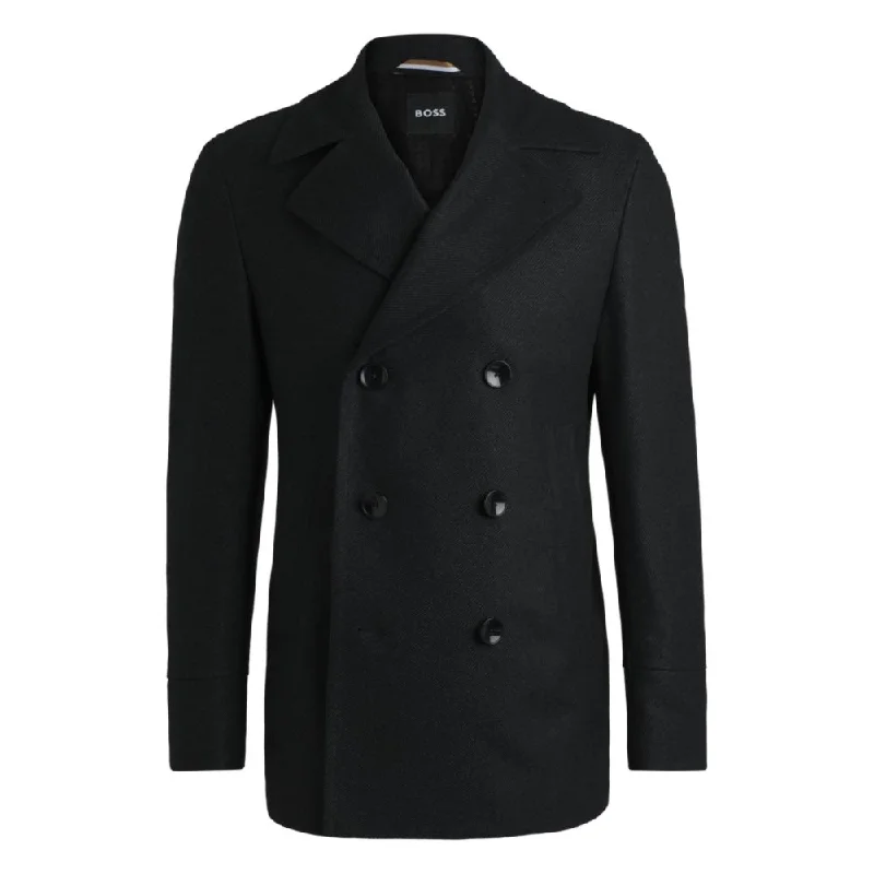 Double - Breasted Men Jackets for a Sophisticated AppearanceSlim-fit double-breasted coat in wool