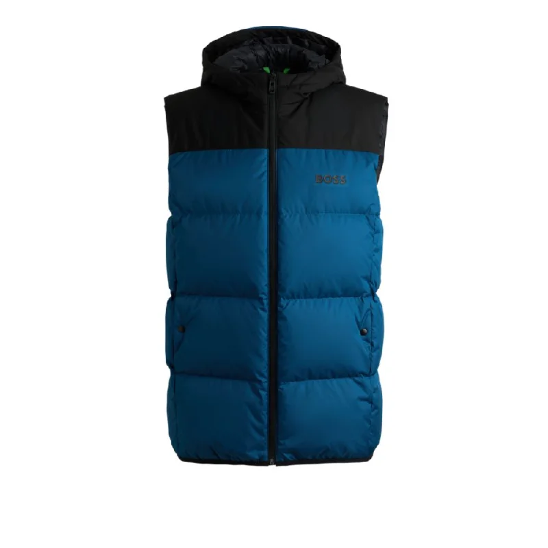 Reflective Men Jackets for Nighttime VisibilityWater-repellent down gilet with logo print